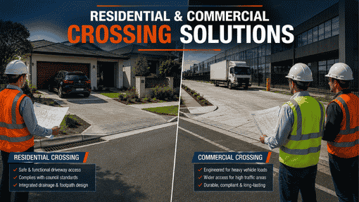 Is vehicular crossing design the same as a driveway plan