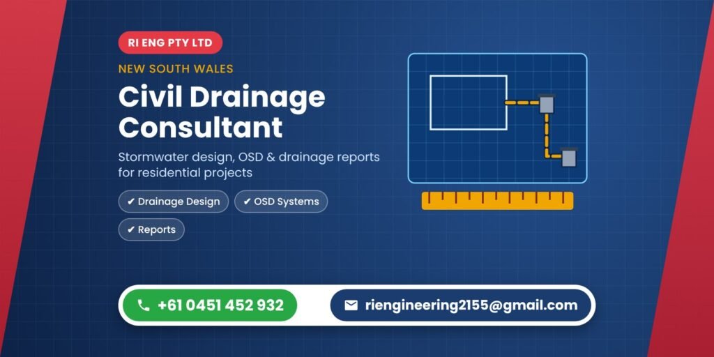 Civil drainage consultant NSW – RI ENG PTY LTD | Call +61 0451 452 932